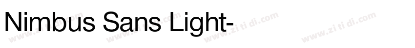 Nimbus Sans Light字体转换